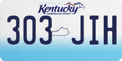 KY license plate 303JIH