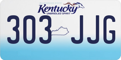 KY license plate 303JJG