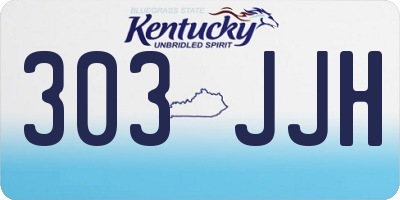 KY license plate 303JJH