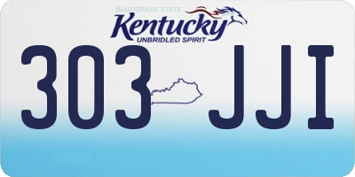 KY license plate 303JJI