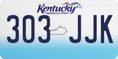 KY license plate 303JJK