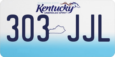 KY license plate 303JJL