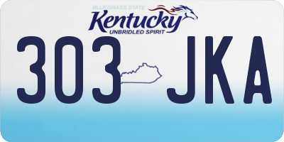 KY license plate 303JKA