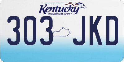 KY license plate 303JKD