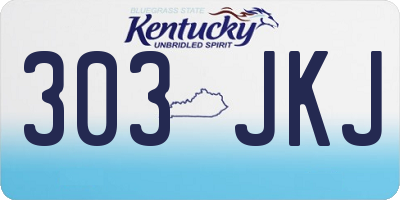 KY license plate 303JKJ