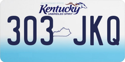 KY license plate 303JKQ