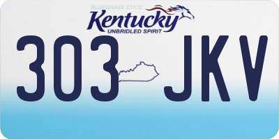 KY license plate 303JKV