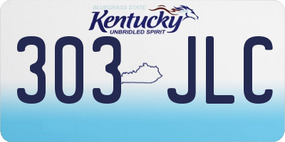 KY license plate 303JLC
