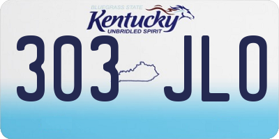 KY license plate 303JLO