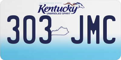 KY license plate 303JMC