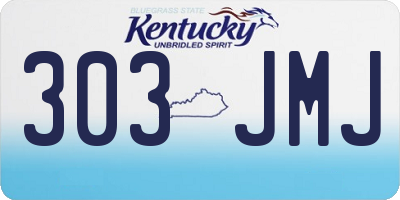 KY license plate 303JMJ