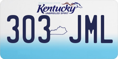 KY license plate 303JML