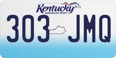 KY license plate 303JMQ