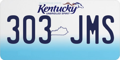 KY license plate 303JMS