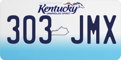 KY license plate 303JMX