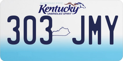 KY license plate 303JMY