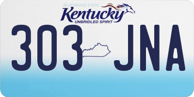 KY license plate 303JNA