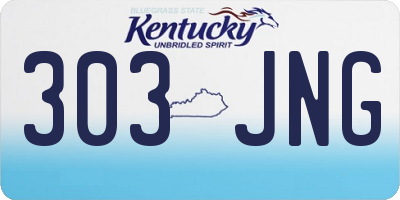 KY license plate 303JNG