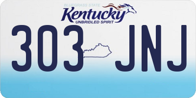 KY license plate 303JNJ