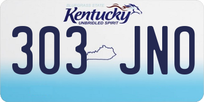 KY license plate 303JNO