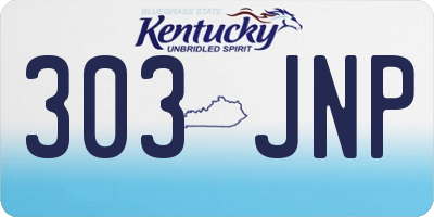 KY license plate 303JNP
