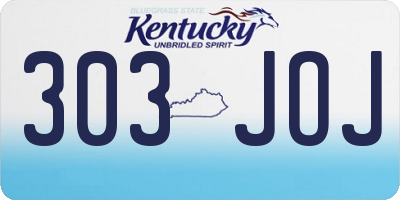 KY license plate 303JOJ