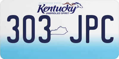 KY license plate 303JPC