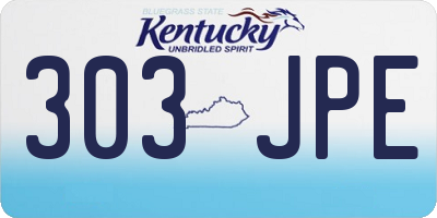 KY license plate 303JPE