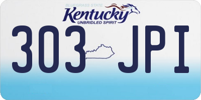KY license plate 303JPI