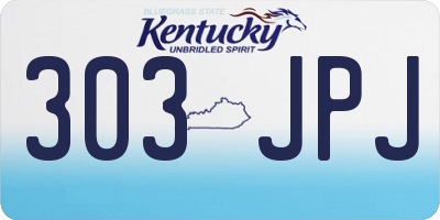 KY license plate 303JPJ