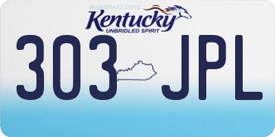 KY license plate 303JPL