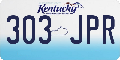 KY license plate 303JPR