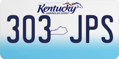 KY license plate 303JPS