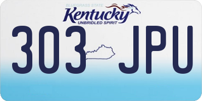 KY license plate 303JPU