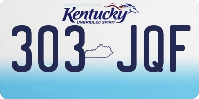 KY license plate 303JQF