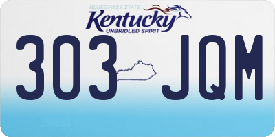 KY license plate 303JQM