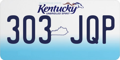 KY license plate 303JQP