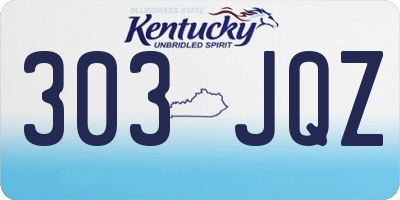 KY license plate 303JQZ