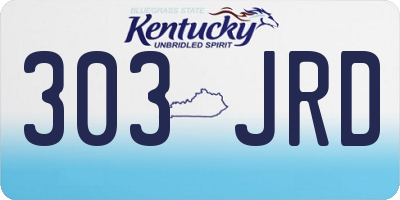 KY license plate 303JRD