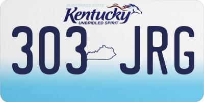KY license plate 303JRG