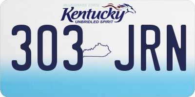 KY license plate 303JRN