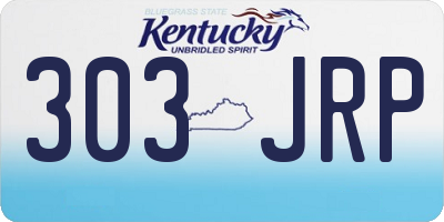 KY license plate 303JRP