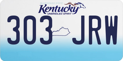 KY license plate 303JRW
