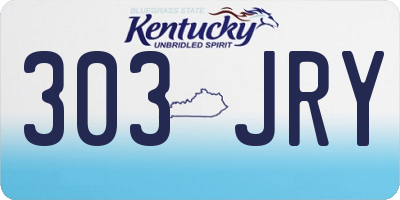 KY license plate 303JRY