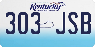 KY license plate 303JSB