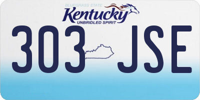 KY license plate 303JSE