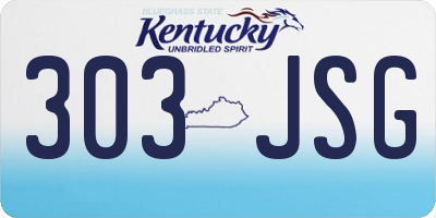 KY license plate 303JSG
