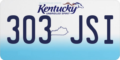 KY license plate 303JSI