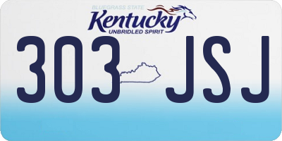 KY license plate 303JSJ