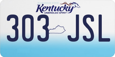 KY license plate 303JSL